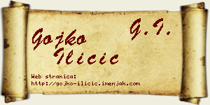 Gojko Iličić vizit kartica